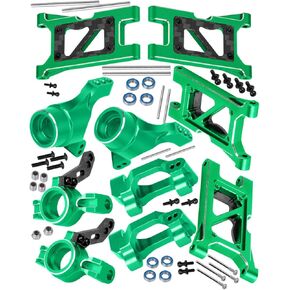 RC Aluminum Front Rear Suspension Arms&C-Hubs Steering Block Caster Blocks Upgrades Parts for 1/18 LaTrax Teton,Suspension Arms&Stub Axle Carriers Knuckles Set,Replace Parts 7630 7532 7552X(Pink)