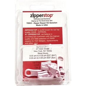 YKK Zipper Repair Kit Solution, YKK #5 Molded Reversible Fancy Pulls Vislon Slider Made in USA (Pink)