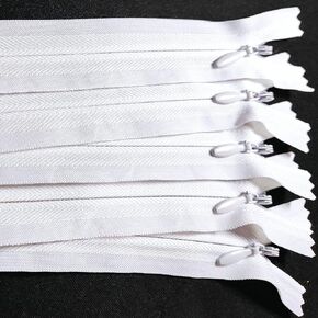 Leekayer 25PCS Invisible Nylon Coil Zipper 40cm,Clothing Zipper,DIY Sewing Tools for Craft Special Ivisible Zippers(16 inch,White) in Kuwait