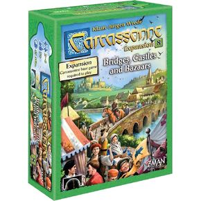 Carcassonne Bridges, Castles & Bazaars Board Game EXPANSION - New Paths and Auctions Await! Medieval Strategy Game for Kids and Adults, Ages 7+, 2-6 Players, 50 Minute Playtime, Made by Z-Man Games
