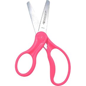 Westcott 13178 Left-Handed Scissors, Hard Handle Kids' Scissors, Ages 4-8, 5-Inch Pointed Tip, Color Varies