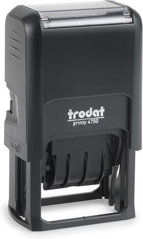 Trodat Printy 4750 Self Inking Date Stamp with Approved, Copy, EMAILED, Scanned – Blue and Red Ink, 1" x 1-5/8" in Kuwait