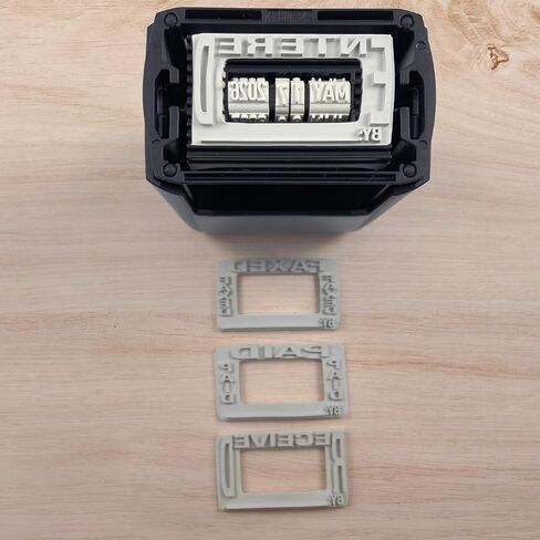 Trodat Printy 4750 Self Inking Date Stamp with Approved, Copy, EMAILED, Scanned – Blue and Red Ink, 1" x 1-5/8" in Kuwait