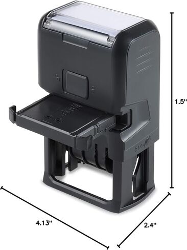 Trodat Printy 4750 Self Inking Date Stamp with Approved, Copy, EMAILED, Scanned – Blue and Red Ink, 1" x 1-5/8" in Kuwait