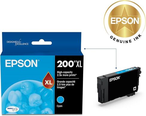 Epson 200 DURABrite Ultra Ink High Capacity Black Cartridge (T200XL120-S) Works with Workforce WF-2520, 2530, 2540, Expression XP-200, 300, 310, 400, 410 in Saudi Arabia
