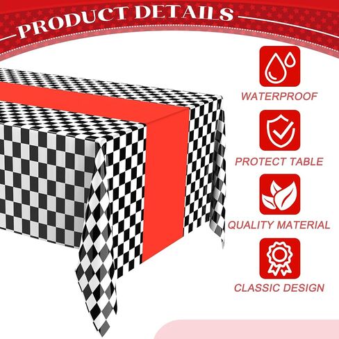 Irenare 3 Sheets Car Birthday Party Supplies Racing Party Decorations Road Tablecloth Racetrack Table Runner Table Covers for Car Theme Birthday Party, 54 x 108 Inch(Pink) in Kuwait