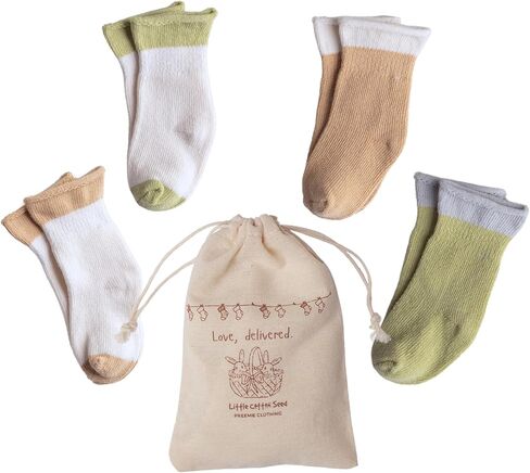 جوارب عضوية من Preemie للفتيات والأولاد، جوارب للرضع الخدج - جوارب Preemie - NICU Baby Essential-2-5lb for Preemie Baby in Kuwait