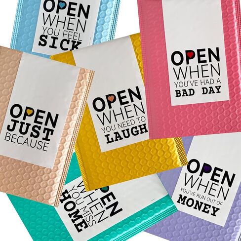Open When Envelopes for College Student, College Daughter Son Gift, University Gifts, College Gifts, Leaving Home Gift, Going Away to College Gifts – 6 Pack Multi-color in Kuwait