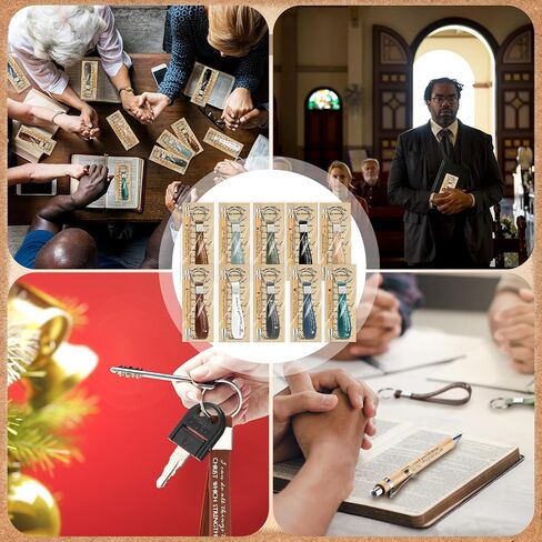 Gueevin 20 مجموعة عيد الفصح المسيحيين الهدية الكثافة الكتاب المقدس الآية الخيزران أقلام الصلاة الإشارات الدينية المرجعية الكتابية السيليكون مفاتيح مفاتيح ألوان ملهمة لأقلام الشبكة للمناصب الأولى للرجال كنيسة المدرسة in Kuwait