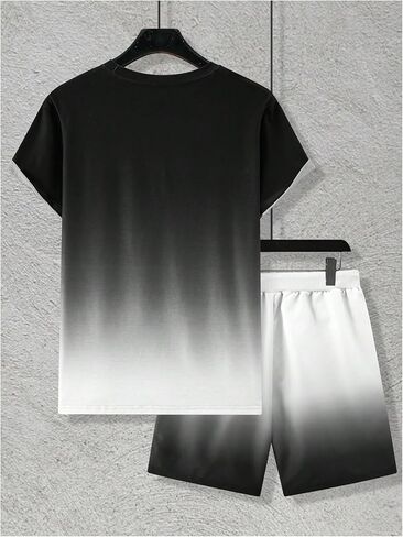 ملابس رياضية رجالية من SOLY HUX مكونة من قطعتين ملابس رياضية كاجوال بأكمام قصيرة ومجموعة شورتات ملابس الشارع in Kuwait