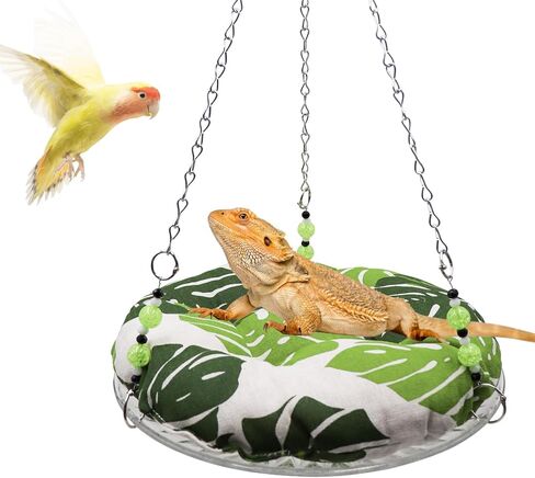 11.8in Reptile Bed，Reptile Hammock Swing Hanging Bed, Lizard Swing Toy, Lizard Bed, Reptile Lounger Terrarium Hanging Hammock for Bearded Dragon Lizard Gecko Chameleon Parrot Hamster Small Pets in Saudi Arabia