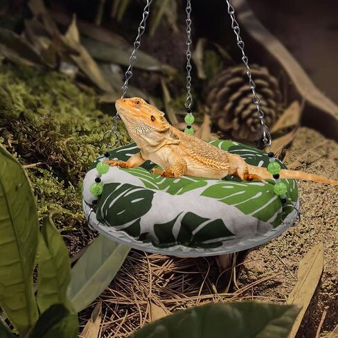 11.8in Reptile Bed，Reptile Hammock Swing Hanging Bed, Lizard Swing Toy, Lizard Bed, Reptile Lounger Terrarium Hanging Hammock for Bearded Dragon Lizard Gecko Chameleon Parrot Hamster Small Pets in Saudi Arabia