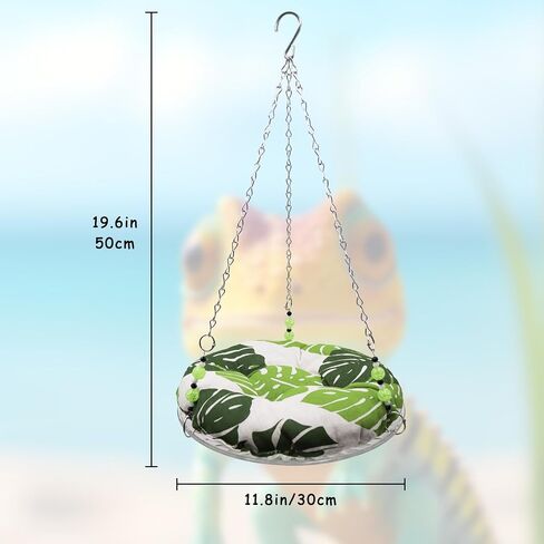 11.8in Reptile Bed，Reptile Hammock Swing Hanging Bed, Lizard Swing Toy, Lizard Bed, Reptile Lounger Terrarium Hanging Hammock for Bearded Dragon Lizard Gecko Chameleon Parrot Hamster Small Pets in Saudi Arabia