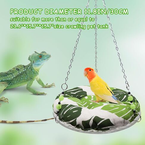 11.8in Reptile Bed，Reptile Hammock Swing Hanging Bed, Lizard Swing Toy, Lizard Bed, Reptile Lounger Terrarium Hanging Hammock for Bearded Dragon Lizard Gecko Chameleon Parrot Hamster Small Pets in Saudi Arabia