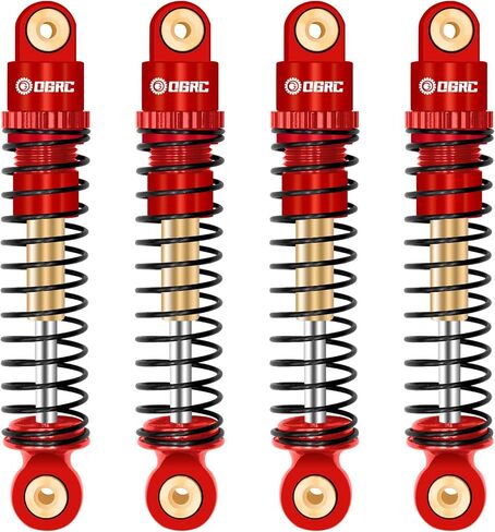 OGRC Shocks Absorber Aluminum Front & Rear Shock Damper RC Shocks for Axial SCX24 C10 JLU Deadbolt Gladiator Bronco Upgrade Parts (Black) in Kuwait