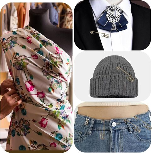 BokWin 30 Pack Large Safety Pins Heavy Duty Brown Vintage Clothes Pins 2 Inch for Blankets, Crafts, Canvas, Leather, Skirts, Shawls in Kuwait