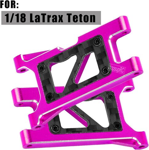RC Aluminum Front Rear Suspension Arms&C-Hubs Steering Block Caster Blocks Upgrades Parts for 1/18 LaTrax Teton,Suspension Arms&Stub Axle Carriers Knuckles Set,Replace Parts 7630 7532 7552X(Pink) in Kuwait
