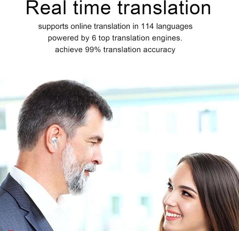 ترجمة سماعات الأذن في الوقت الفعلي ، Traductores ingles ingles espanol ، تدعم 114 لغة في الوقت الحقيقي دقة عالية الترجمة تترجمة سماعات الأذن مع مكبرات الصوت (أسود) in Kuwait