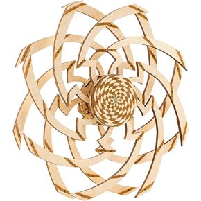 Wood Trick Hypnotic Vortex Kinetic Optical Illusion 3D Wooden Puzzles for Adults and Kids to Build - 20x20 in - Wooden Models Engineering DIY Project Mechanical 3D Puzzles Model Kits for Adults