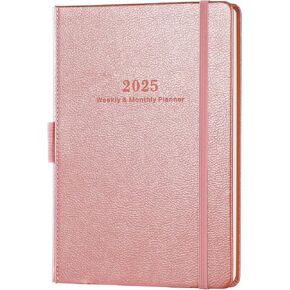 2025 Planner - Weekly & Monthly Planner 2025 مع ملصقات تقويمية ، يناير 2025 - ديسمبر 2025 ، 5.75 "× 8.25" ، Planner 2025 مع ورق سماكة متميز ، حامل القلم ، الجيب الداخلي و 44 ملاحظة - رمادي.
