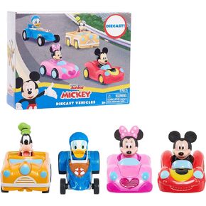 Mickey Mouse Diecast Vehicle 4-Piece Set, Packaging Styles May Vary, Officially Licensed Kids Toys for Ages 3 Up, Amazon Exclusive