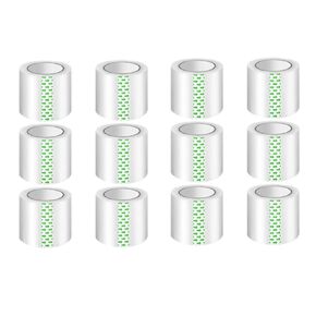 6 Rolls Clear Packing Tape - Quiet Packaging Tape 1.5 INCH Core Shipping Tape Refill Rolls Moving Tape for Packing Boxes, 2" x 25 Yards