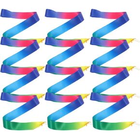 Kichvoe 12pcs Medal Ribbons Award Neck Ribbons Rainbow Medal Lanyards with Snap Clip for Competitions Sports Meeting Party Game School Student Awards