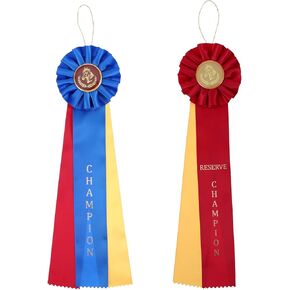 2 Pcs Horse Show Prize Ribbons Award Ribbons for Horse Show Winner and Reserve Winner Equestrian Show Participation Ribbon for Competition Horse Show Winner Ribbons for Sport Event School Contest