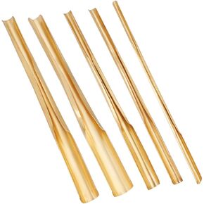 OLYCRAFT 5Pcs Golden Brass Clay Hole Cutter Pottery Ceramic Punch Tool Ceramic Puncher Carving Tool Sculpture Ceramic Tools for Drilling and Sculpture Ceramics DIY Carving Crafts -5 Sizes