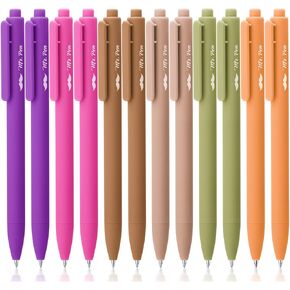 Mr. Pen- Retractable Gel Pens, 12Pack, Black Ink, Late Harvest Color Barrel Gel Pens, Gel Pens Fine Point 0.5mm, Retractable Pens, Cute Pens, Gel Ink Pens, Aesthetic Pens for Journaling Fine Tip Pens