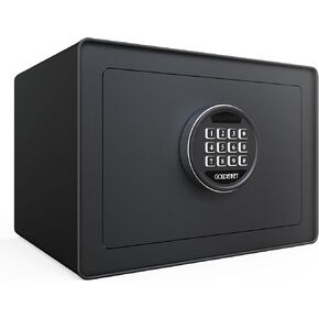 Goldenkey Digital Security Safe and Lock Box,Small Safe box for Money, Keypad Lock,Perfect for Home Office Hotel Business Jewelry Gun Use Storage, 0.8Cu.Ft./ Pink