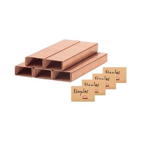 NatSumeBasics 4000 Rose Gold Staples Colored Staples Set Colorful Standard 26/6 Staples for Desk Manual Stapler, 1000 Per Color, Total 4000 for Office and Study Supplies