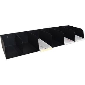 SteelMaster by Banksupplies منظم وثيقة الصلب - 6 جيوب - سوداء - مسحوق المغلفة المغلفة - Scratch & Chip المقاومة - فحص الفاصل ، قسائم الإيداع ، منظم الرسائل ، المال والفواتير