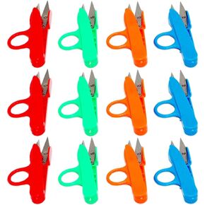 Ciieeo Yarn Thread Snips 12 PCS Professional Point Quick-Clip Heavy Duty Sewing Scissors with Stainless Steel Blade and Soft Handles Mini Scissors