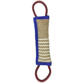 Dog Bite Tug Toy 2 Handles Interactive Pillow for Puppies Young Dogs Training Playing Fetching Games,Red