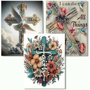 Diamond Art Kits for Adults - 3 Pack Landscape Diamond Painting Kits for Adults, 5D Round Full Drill Landscape Gem Art for Adults, Paint by Diamonds Pictures DIY Crafts Kits 12x16inch in Kuwait