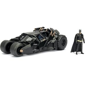 Jada Toys DC Comics 2008 The Dark Knight Batmobile With Batman figure; 1:24 Scale Metals Die-Cast Collectible Vehicle