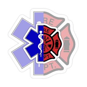 (3pcs) ملصق Firefighter EMT ، ملصقات خوذة ، ملصقات إطفاء ، هدايا رجال الإطفاء ، ملصقات رجال الإطفاء ، ملصقات EMS ، شارات الفينيل المقطوعة للمياه لزجاجات الهاتف المحمول (الحجم 3 ")