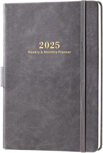 2025 Planner - Weekly & Monthly Planner 2025 with Calendar Stickers, JAN 2025 - DEC 2025, 5.75" X 8.25", Planner 2025 with Premium Thicker Paper, Pen Holder, Inner Pocket and 44 Notes Pages - Gray in Saudi Arabia