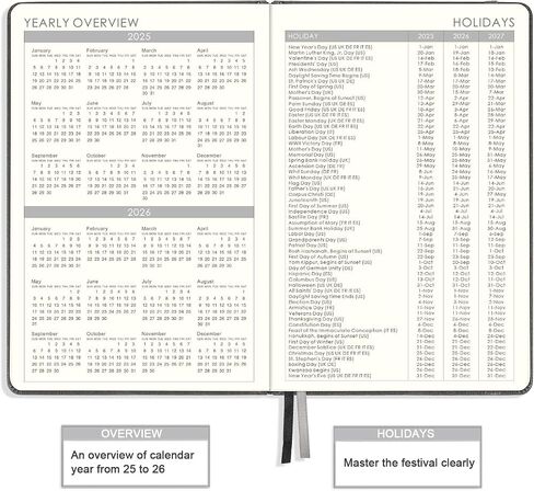 2025 Planner - Weekly & Monthly Planner 2025 with Calendar Stickers, JAN 2025 - DEC 2025, 5.75" X 8.25", Planner 2025 with Premium Thicker Paper, Pen Holder, Inner Pocket and 44 Notes Pages - Gray in Saudi Arabia