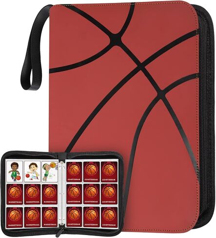 900 Pockets Basketball Card Binder Sleeves for Basketball Trading Cards, Carring Case with Basketball Card Sleeves Album Card Holder Protectors for Football Baseball Sports Card in Kuwait