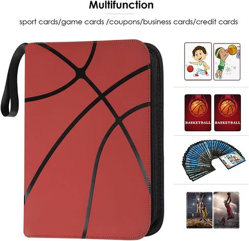 900 Pockets Basketball Card Binder Sleeves for Basketball Trading Cards, Carring Case with Basketball Card Sleeves Album Card Holder Protectors for Football Baseball Sports Card in Kuwait
