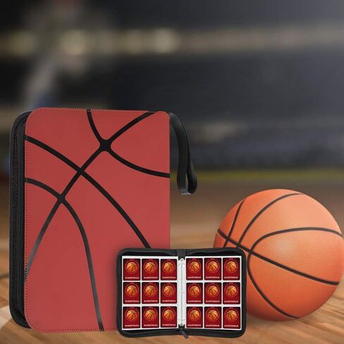 900 Pockets Basketball Card Binder Sleeves for Basketball Trading Cards, Carring Case with Basketball Card Sleeves Album Card Holder Protectors for Football Baseball Sports Card in Kuwait