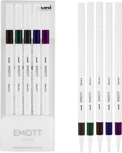 Uniball Emott Fineliner Pen 5 Pack Vintage, Office Supplies, School Supplies, Artist Supplies, Pens, Ballpoint Pen, Colored Pens, Gel Pens, Fine Point, Smooth Writing Pens in Kuwait