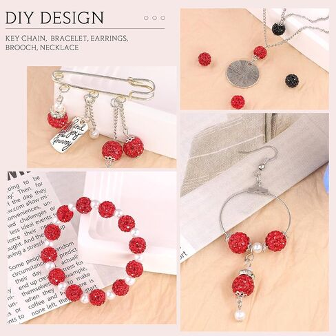 100 PCS 10MM RHINESTONE حبات لصنع المجوهرات ، حبة شامبالا ديسكو REAND REAND BEADS بالجملة ، والخرز الكريستالي الكريستال Clay Christmas لسوار بيسبول قلادة صياغة و DIY in Kuwait