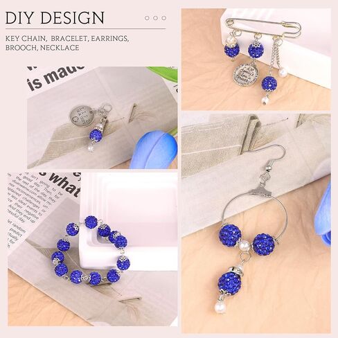 100 PCS 10MM RHINESTONE حبات لصنع المجوهرات ، حبة شامبالا ديسكو REAND REAND BEADS بالجملة ، والخرز الكريستالي الكريستال Clay Christmas لسوار بيسبول قلادة صياغة و DIY in Kuwait
