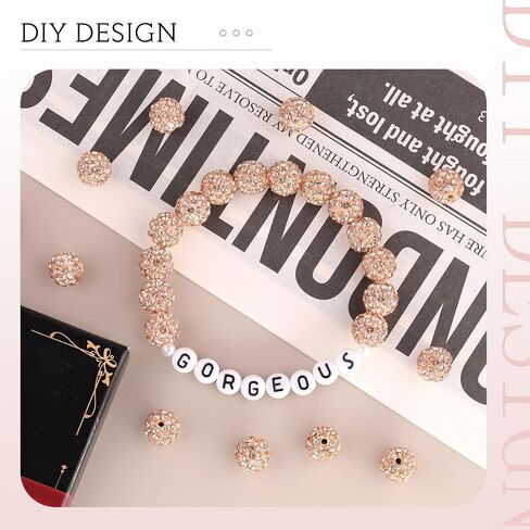 100 PCS 10MM RHINESTONE حبات لصنع المجوهرات ، حبة شامبالا ديسكو REAND REAND BEADS بالجملة ، والخرز الكريستالي الكريستال Clay Christmas لسوار بيسبول قلادة صياغة و DIY in Kuwait