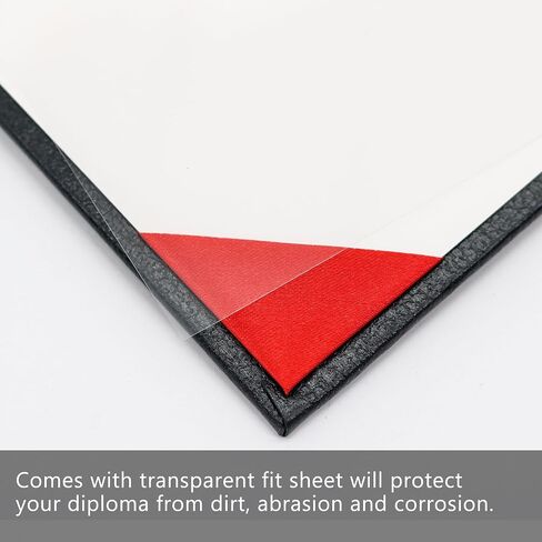 GraduatePro 11"x14" Black Diploma Cover for Graduation Certificate Holder with Red Satin Corner in Kuwait