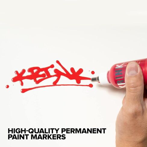 Krink K-66 Silver Paint Marker - Vibrant and Opaque Fine Art Graffiti Markers for Unique Marks on Metal Paper Painted Surfaces and More - Alcohol-Based Krink Permanent Paint Markers for Lasting Lines in Saudi Arabia