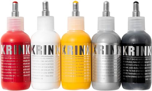 Krink K-66 Silver Paint Marker - Vibrant and Opaque Fine Art Graffiti Markers for Unique Marks on Metal Paper Painted Surfaces and More - Alcohol-Based Krink Permanent Paint Markers for Lasting Lines in Saudi Arabia
